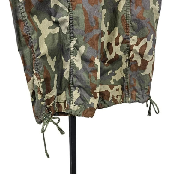 Norma Kamali Womens Camo Cargo Utility Joggers Cinch Bottom Size 14 Cotton - Picture 4 of 8